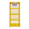 Durham Mfg Heavy-Duty Steel Horizontal Gas Cylinder Cabinet, Capacity of 8, Manual Close, 30"W x 30-3/16"D x 71-7/8"H, Yellow, DM-EGCC8-50 (1/Ea)