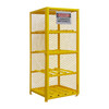 Durham Mfg Heavy-Duty Steel Horizontal Gas Cylinder Cabinet, Capacity of 8, Manual Close, 30"W x 30-3/16"D x 71-7/8"H, Yellow, DM-EGCC8-50 (1/Ea)