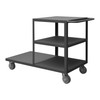 Durham Mfg Platform Truck, 3 Sided, 1200 lbs. Capacity, 30-1/4"W x 66-1/8"D x 36-5/8"H, Gray, DM-EPT3S30605PU95 (1/Ea)