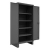 Durham Mfg Heavy-Duty Steel Cabinet, 12 Gauge, 4 Adjustable Shelves, 2 Doors, 36"W x 24"D x 78"H, Gray, DM-HDC-243678-4S95 (1/Ea)