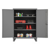 Durham Mfg Heavy-Duty Steel Cabinet, 12 Gauge, 3 Adjustable Shelves, 2 Doors, 48"W x 24"D x 66"H, Gray, DM-HDC-244866-3S95 (1/Ea)