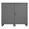 Durham Mfg Heavy-Duty Steel Cabinet, 12 Gauge, 3 Adjustable Shelves, 2 Doors, 72"W x 24"D x 66"H, Gray, DM-HDC-247266-3S95 (1/Ea)