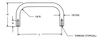 Round Handles, Stainless Steel, 1/8" D, #2-56 Thread, 1-1/4" Length, 1/2" Leg Height (10/Pkg.)