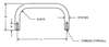 Round Handles, Aluminum, 5/16" D, #8-32 Thread, 3" Length, 1" Leg Height (10/Pkg.)