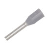 12 AWG Ferrule, 9 mm Barrell Length, Gray (100/Pkg.)