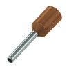 8 AWG Long Ferrule, 18 mm Barrell Length, Brown (100/Pkg.)