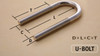 U-Bolts, Hot Dipped Galvanized, 3/8" (D) x 2-5/8" (L) x 2" (C) x  1-1/4" (T) (200/Pkg.)