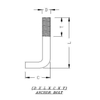 Anchor Bolt (L-Bolt) Plain 5/8" (D) x 16" (L) x 2" (C) x 4" (T) (25/Pkg.)