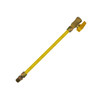 Gas Connectors - Yellow Coated With Shut Off Valve - (1/2" OD  x 3/8" ID) - 1/2" Male x 1/2" Female x 18" 112933 (25/Pkg)
