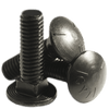 3/8"-16 x 2-1/2" Fully Threaded Carriage Bolts Grade 5 Coarse Plain (450/Bulk Qty.)
