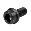 #10-32 x 3/8" Grip LOX Serrated Flange Socket Head Cap Screws, Furnace Black (500/Bulk Pkg.)