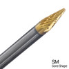 5/8" X 1" Cone End Double Cut TiN Coated Carbide Burs SM6 (Qty. 1)