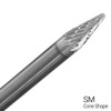 Uncoated 1/4" X 3/4" Cone Double Cut Carbide Bur Bit USM2 (Qty. 1)