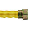 Gas Connectors - Yellow Coated - (1" OD x 3/4" ID) 3/4" Male x 3/4" Male x 36"  113820 (10/Pkg.)