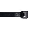 24" Heavy Duty Cable Tie 175 lb, UV-Black, Branded 104342 (50/Bag, 10 Bags)