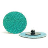 Green Zirconia Type R 1 1/2" 80 Grit Plastic Button Sand-Loc Quick Change Discs (100/Pkg.)