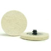 White Felt Type R 2" Polishing Plastic Button Sand-Loc Quick Change Discs (100/Pkg.)