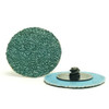 Blue Zirconia Type R 2" 24 Grit Plastic Button Sand-Loc Quick Change Discs (100/Pkg.)