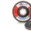 PFX Zirconia Flap Discs, 4 1/2" X 5/8",  Grit 40, Type 27, Flat, High Performance, Blue/Green, (10/Pkg)