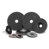 Unitized Abrasive Disc, 3" X 1/4" X 3/8", 6A, Medium Grit, Medium Density, Aluminum Oxide, Grey (25/Pkg)