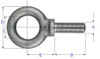 Shoulder Pattern Eye Bolt - 1/2", Martin Sprocket #EB25