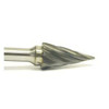 SM-2 Aluminum Cut Carbide Burr Cone, 1/4" x 3/4" x 1/4" (Qty. 1)