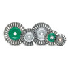 Knot Wheel Brush, 12" x 2", Heavy Duty, 55mm VIS Trim, .014" Wire, Carbon Steel, (Qty. 1)