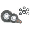 Crimped Wheel Brush, Double KeyWay, 2 1/4" Trim, 10" x 2" x 2",  .020" Wire, Carbon Steel, (Qty. 1)