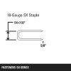 Bostitch 7/32" Narrow Crown SX Series Staple, 18 Gauge, 5/8" Leg, #SX50355/8G (5,000/Pkg)