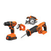 Black+Decker 20V Max Lithium Ion 4 Tool Combo Kit with Drill/Driver, Circular Saw, Reciprocating Saw and Work Light #BD4KITCDCRL (4 Piece)