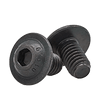 M6-1.00x20 mm Fully Threaded Button Socket Caps Flange 10.9 Coarse Alloy Thermal Black Oxide (2500/Bulk Pkg.)