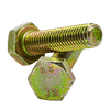 M8-1.25x55 mm Fully Threaded DIN 933 / ISO 4017 Hex Cap Screw 8.8 Yellow Zinc CR+6 (750/Bulk Pkg.)