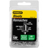 Stanley Products 1/8" x 3/8" White Aluminum Rivets, 100 Pack #PAA42W-1B (5 Packs)