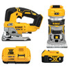 DeWalt 20V MAX XR Brushless Cordless 2-Tool Woodworking Kit (Router and Jig Saw) (1/Pkg.) DCK201P1