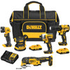 DeWalt 20V MAX Cordless 5-Tool Combo Kit With Contractor Bag (1/Pkg.) DCKSS521D2