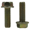 M16-2.00 x 70 MM Partially Threaded Non Serrated Coarse Hex Flange Screws, DIN 6921, Zinc- Yellow Bake (100/Bulk Pkg.)