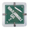 Aluminum Flip-File Placard, 4-Legend Worded Set