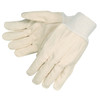 MCR Safety Cotton Canvas Gloves, Large, White, 12/Pair