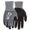 MCR Safety NXG Work Gloves w/ 15 ga Nylon Shell, Nitrile Foam Palm & Fingertips, X-Large, Gray, 12/Pair