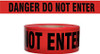 Presco Barricade Tape, 3 mil, "Danger Do Not Enter", Red, 8/Case