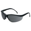 MCR Safety Klondike Eyewear, Black Frame, Gray Lens, 1/Each