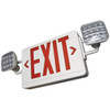 Combination Red Exit/Lighting Unit w/ Remote Power & Ultra-Bright LED Lamps, White, 1/Each