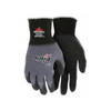 MCR Safety Ninja BNF Work Gloves, 15 ga, Large, Gray, 12/Pair