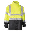 Radians RW07 High Visibility Rain Jacket, 2X-Large, Hi-Vis Green/Black, 1/Each