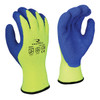 Radians ANSI A3 Dipped Winter Gripper Gloves, Large, Hi-Vis Yellow/Blue, 1/Pair