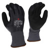 Radians ANSI A2 Dipped Winter Gripper Gloves, Large, Black/Gray, 1/Pair