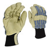 Radians Fleeced Lined Premium Grain Pigskin Leather Gloves, X-Large, Beige/Blue Striped, 1/Pair