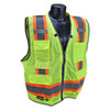 Radians Type R Class 2 Heavy-Duty 2-Tone Surveyor Vest, X-Large, Hi-Vis Lime/Orange, 1/Each