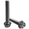 #8-32x1/4", Fully Threaded Machine Screws Indented Hex Washer Head Slotted Stainless Steel A2 (100/Pkg.)