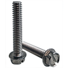 #10-32x3/8", Fully Threaded Machine Screws Indented Hex Washer Head Slotted Stainless Steel A2 (2,500/Bulk Pkg.)